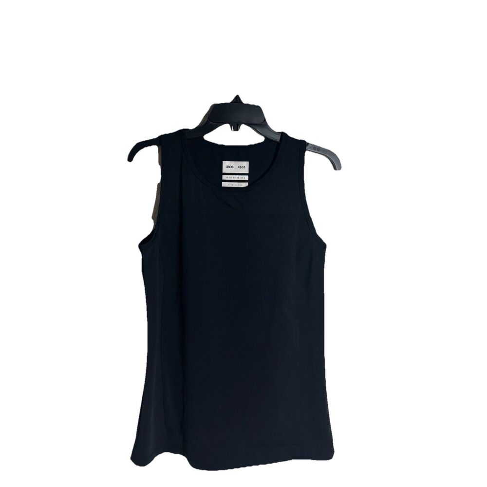 ASOS 4505 Black Athletic Tech Training Tank Top Sz 6 Gym Workout